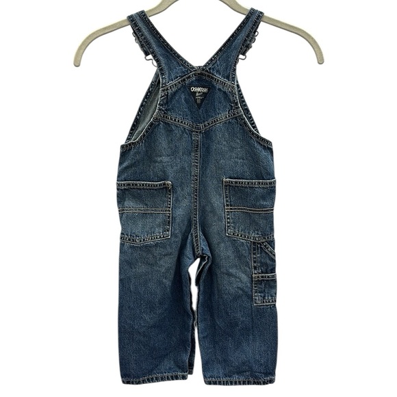 OshKosh Bgosh Cotton Denim Carpenter Blue Jean Vintage Overalls Size 18 Months - Picture 5 of 9